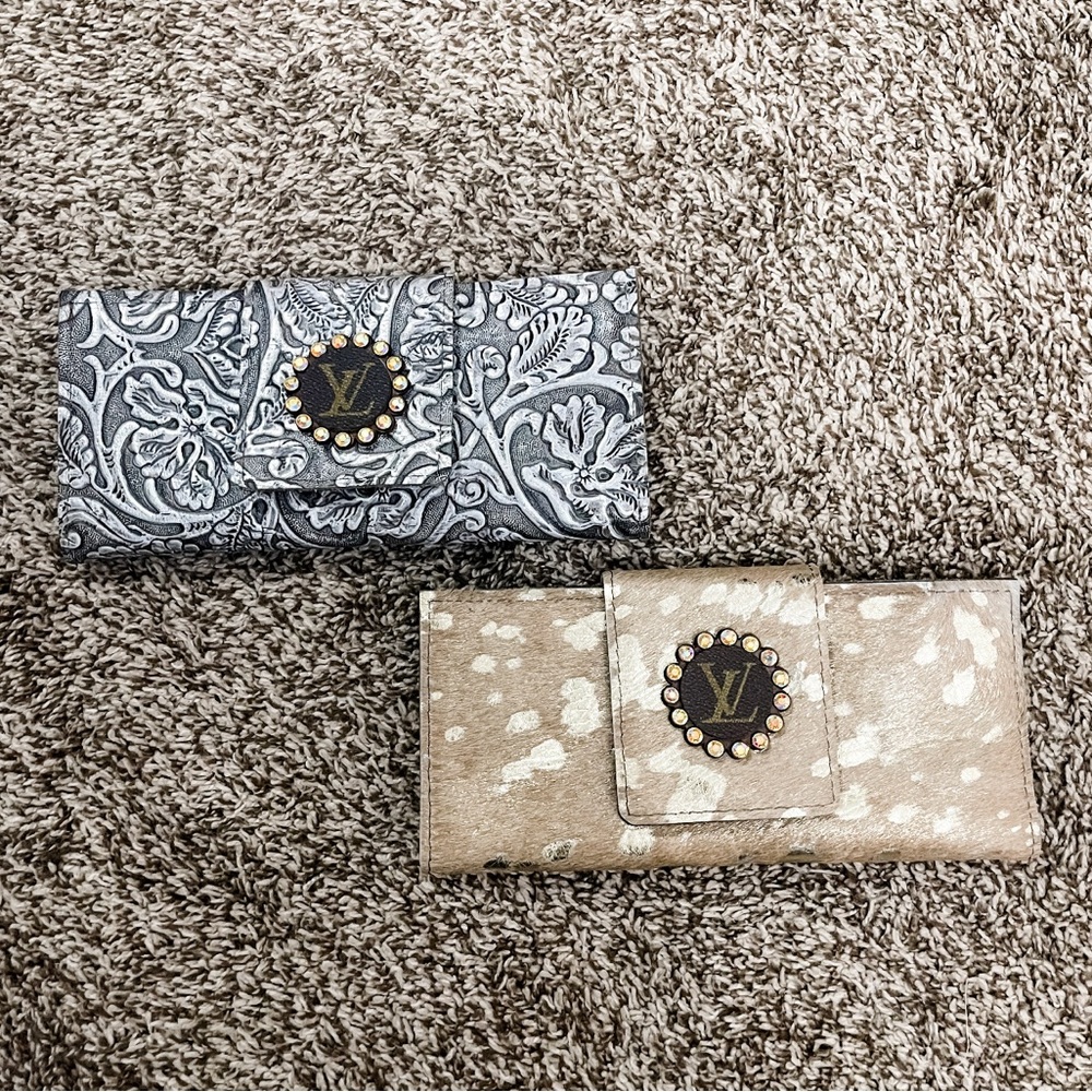 Elegant Upcycled LV Women's Wallets